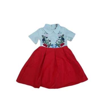 ZARA GIRL M1291 DRESS BORDIR DRESS ANAK CEWEK