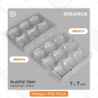 Tray Mika Puding Alas Sekat 6 9 Plastik Kue Tatakan Mooncake | PTP Kotak Sekat 6