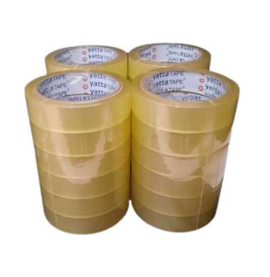 Lakban Selotip Plester Murah Laundry 24mm Lengket Kecil Bening