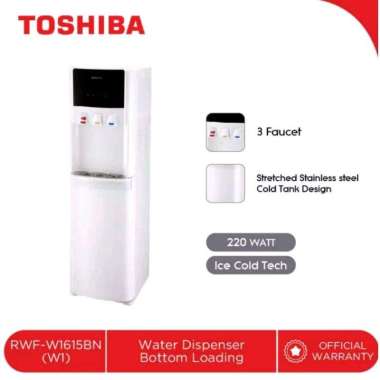 TOSHIBA RWF W1615BN Dispenser Galon Bawah Kompresor RWFW1615BN Putih