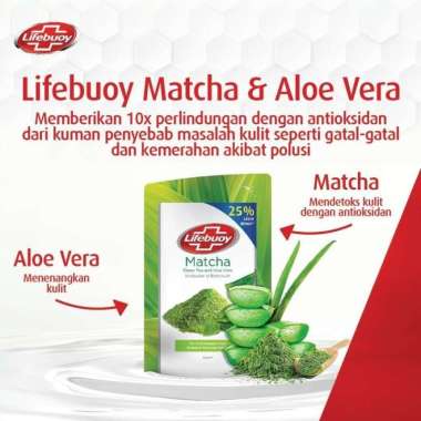 LIFEBUOY - Body Wash Sabun Mandi Cair REFILL 250ml | Sabun Cair Matcha Greentea