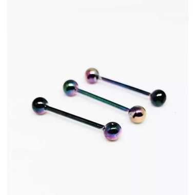 ANTING TINDIK MODEL BARBEL PANJANG 2.5CM ANTING PRIA WANITA RAINBOW