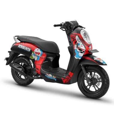 Decal Full body Sticker Honda Scoopy 2021 2023 2022 2020 Doraemon 8 Merah