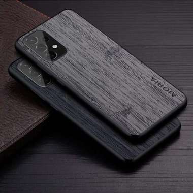 Case Samsung A73 5G Case Samsung A73 Softcase Premium Wood Textured Hitam