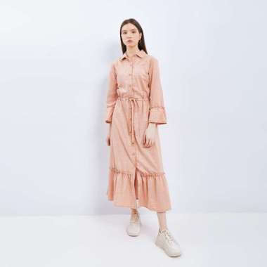 GRAPHIS Ruffle Maxi Dress Orange M