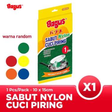 BAGUS - Sabut Nylon | Spons Cuci Piring | Sponge Alat Masak Isi 1