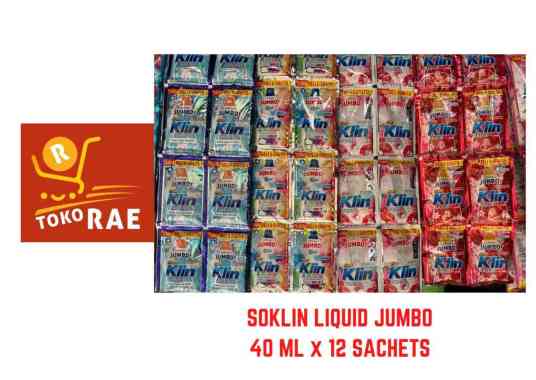SOKLIN LIQUID JUMBO RENCENG SACHET 12+2 Sakura Strawberry