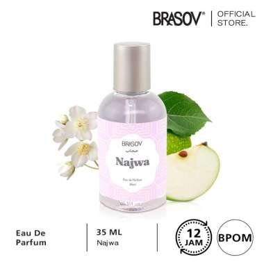 BRASOV Hijab Parfum Wanita 35 ML Eau De Parfum Fragrance Parfum Spray Halal BPOM XX-CT-BR Najwa