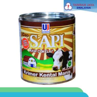 Ultra Jaya Cap Sapi Krimer Kental Manis Cokelat 375gr -8998009011627