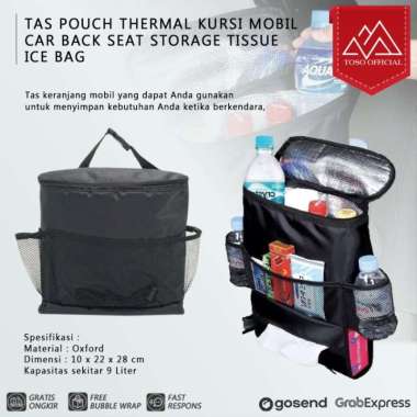 TAS POUCH THERMAL KURSI MOBIL CAR BACK SEAT STORAGE TISSUE ICE BAG