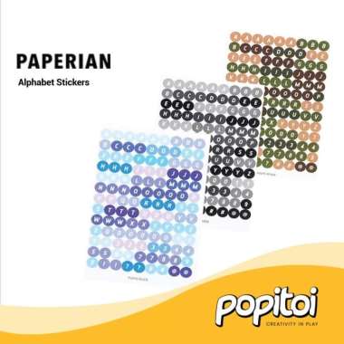 Paperian Alphabet Stickers for Bullet Journal Sticker Huruf Stiker ABC SET C