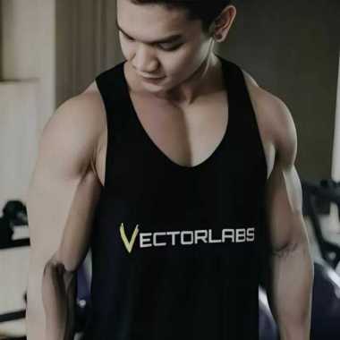 Vectorlabs Singlet Gym Pria Premium / Kaos Singlet Fitness Original Vectorlabs Vectorlabs