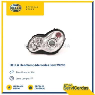 Headlamp Mobil Hella Mercedes Benz W203 (Kiri) BI-Xenon - Lampu Depan