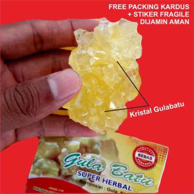Gula Batu 1 kg Murni Kristal Kuning Super Herbal Rock Madu Sugar 1000 gram premium minuman sehat ala