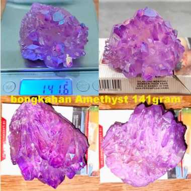 Batu Amethyst atau kecubung 100% original NATURAL 141gram