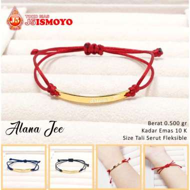 Gelang Emas Tali Alana Valena - J5 Ismoyo Warna Tali Navy