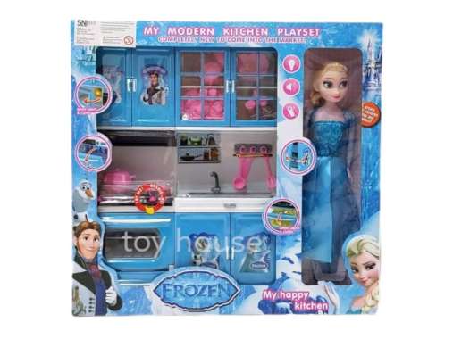 mainan kitchen set frozen dan boneka elsa - kado ultah anak perempuan Multicolor