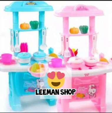 mainan masak masakan anak - happy kitchen set fk 113 Multicolor