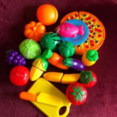 mainan anak potong buah / buah potongan mainan / import quality Multicolor