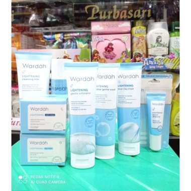 Satu paket wardah lightening series isi 8pcs ,cream pot 30 gram