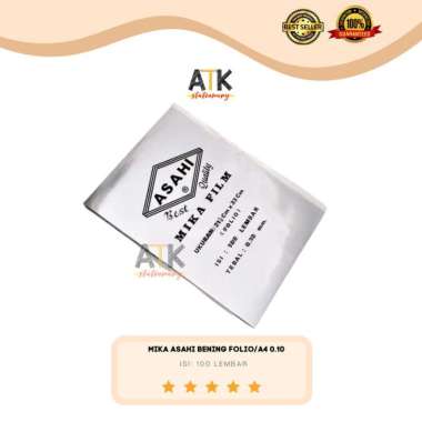 mika jilid film asahi folio/a4 bening 0.10 mm (100 lembar) atk Multicolor