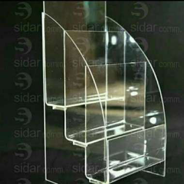 tempat brosur akrilik custom Multicolor