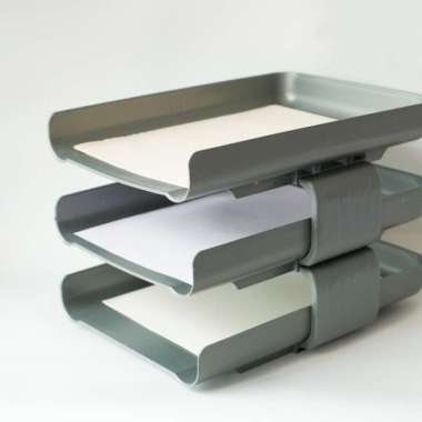 bos execuitive tray 3 susun/ rak/ meja/ laci/ dokument/ kertas/ file Multicolor
