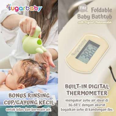 Sugar baby Foldable Baby Bathtub with Digital Thermometer F82/ Sugar Baby Bathtub/Bak Mandi lipat An