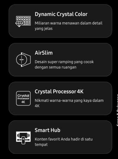 Samsung Smart TV 75 inch Crystal UHD 4K 75CU8000 75" UA75CU8000