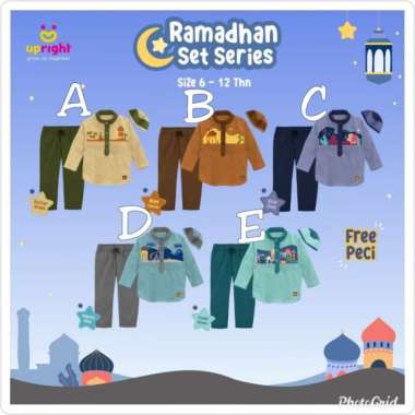 SETELAN KOKO ANAK UPRIGHT RAMADHAN SET SERIES 6-12T Multicolor