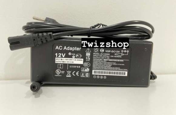Adaptor 12V 6A / Power Supply Dc 12 Volt 6 Ampere Multicolor