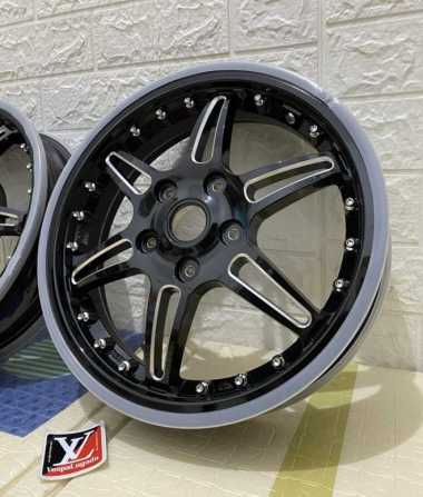 Velg Vespa Sprint Primavera Replika Marus W126 - Black Multicolor