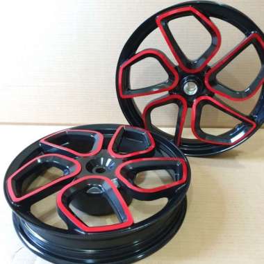 Velg Racing Vario 110 Chemco Penta Black Red Multicolor