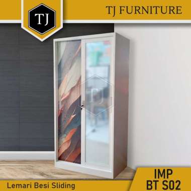 Importa Lemari Pakaian Besi Lemari Baju Minimalis 2 Pintu Sliding IMP BT S02BFFM S02 BF FM