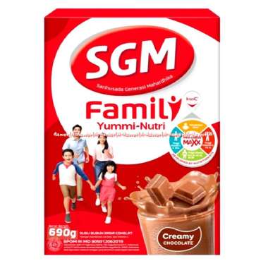 Promo Harga SGM Family Yummi Nutri Creamy Chocolate 690 gr - Blibli