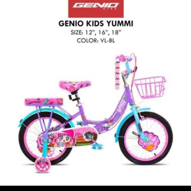 sepeda anak mini perempuan 12 inch genio yummi lipat - Multicolor