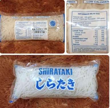 Mie Shirataki Basah- Shirataki Wet Noodle-Shirataki Mie Rendah Kalori