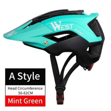 Helm Sepeda Cycling Helmet Trail XC MTB (West Biking) Hijau Mint