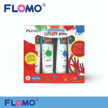 Flomo Washable Finger Paint / Cat Kreasi Anak-Anak Multicolor
