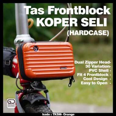 Tas Sepeda Lipat Seli Tas Koper Mini - Silver Orange