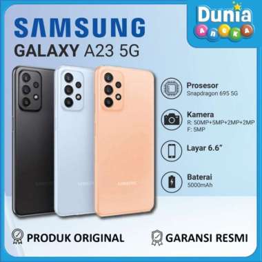 HP Samsung Galaxy A23 5G 6GB/128GB - Layar 6.5", Kamera 50MP, Baterai Awet - Garansi Resmi BLACK