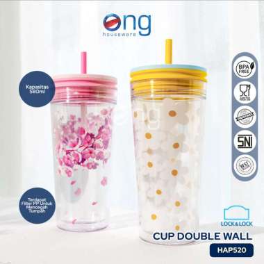 Tumbler Botol Minum Dingin Double Wall Bucket Cold Cup 580ml Lock n Lock Lock & Lock HAP520 HAP 520 