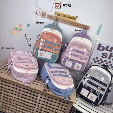 Tas Sekolah ABG Ransel Fashion Korea Style Tas Remaja Kuliah Pria Wanita Backpack Fashion Korea Impo