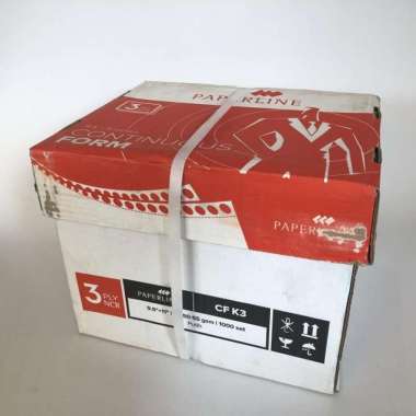 Continuous Form 3 PLY putih kertas komputer Paperline K3 putih