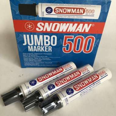 spidol SNOWMAN JUMBO 500 permanent marker (lusin) Hitam