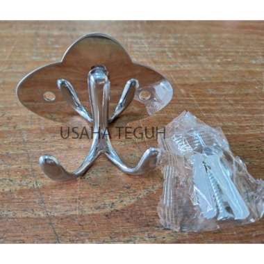 Kapstok Dinding Gantungan Baju Double Hook