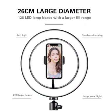 RingLight LED 26cm, 33cm Paketan Tripod 2M Lampu 26cm