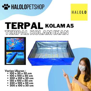 Terpal Kolam Ikan A5 Terpal Kotak Kolam Ikan Berbagai Ukuran 300x100x50 cm