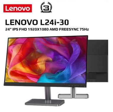LED Monitor LENOVO L24I-30 IPS FHD HDMI VGA Eye Caring 75Hz - L24i-30 L24i-30 non kayu