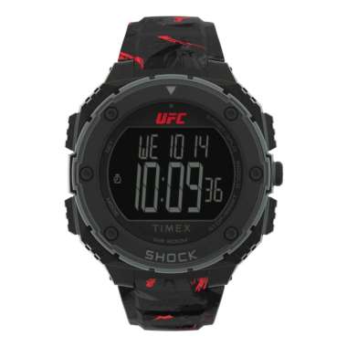 Timex UFC Shock TW2V85100 Jam Tangan Pria Black Resin Strap Original Garansi Resmi